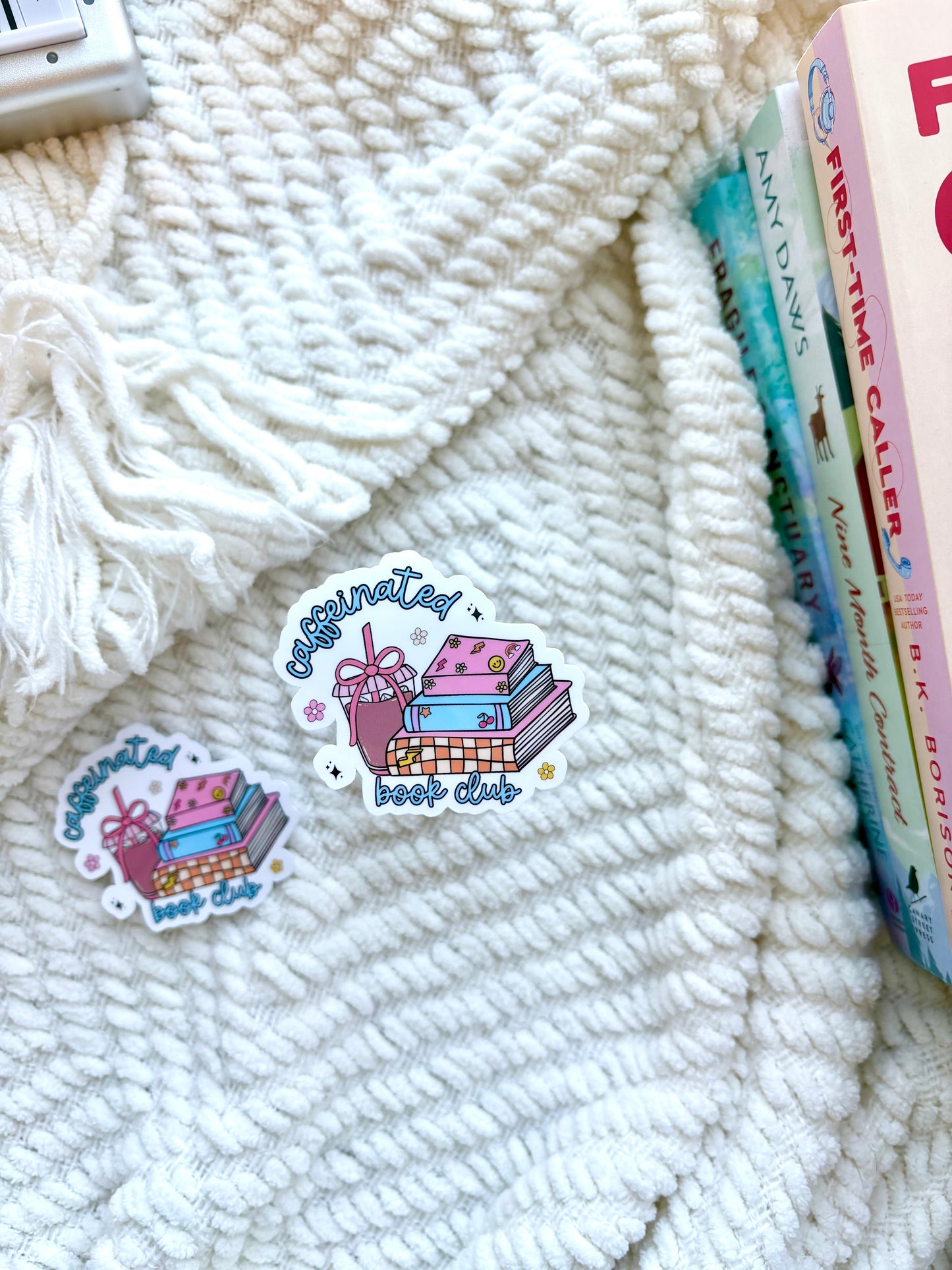 Caffeinated Book Lover Sticker