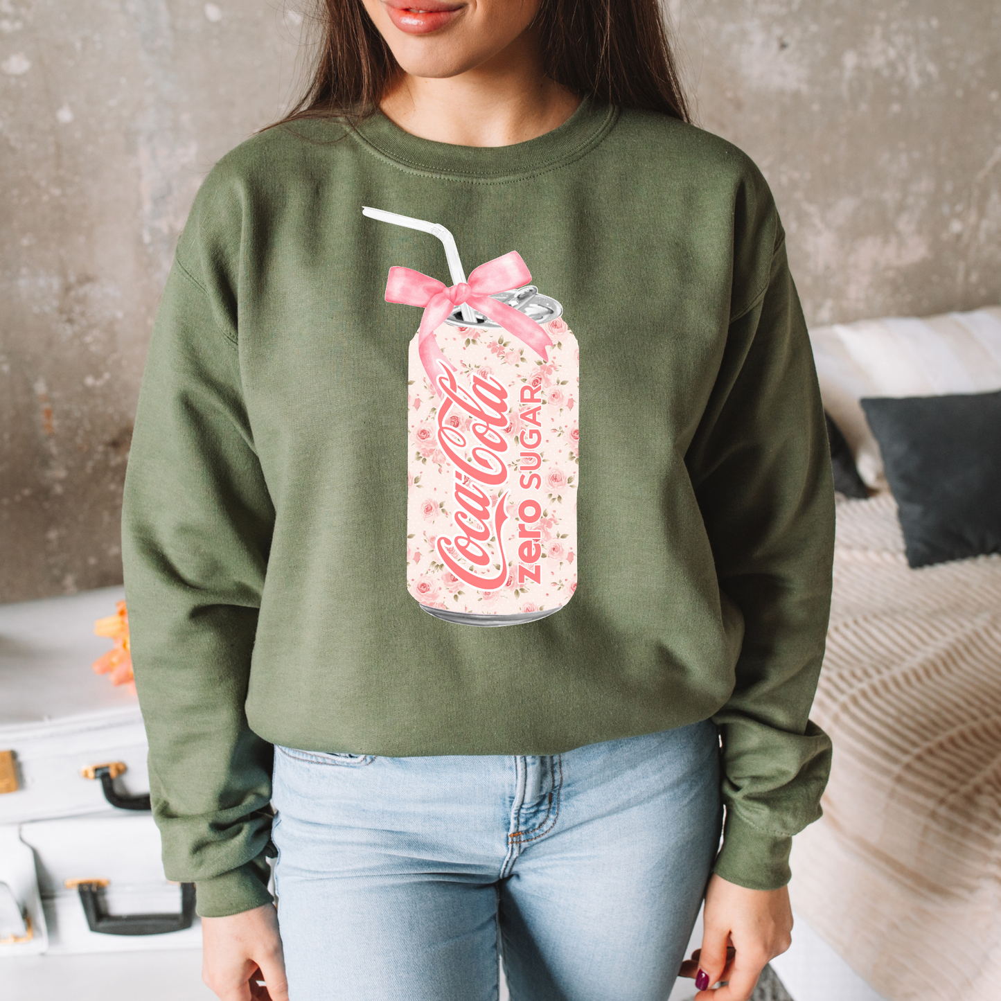 Pink Floral Coke Zero Sugar - Shirt/Crewneck
