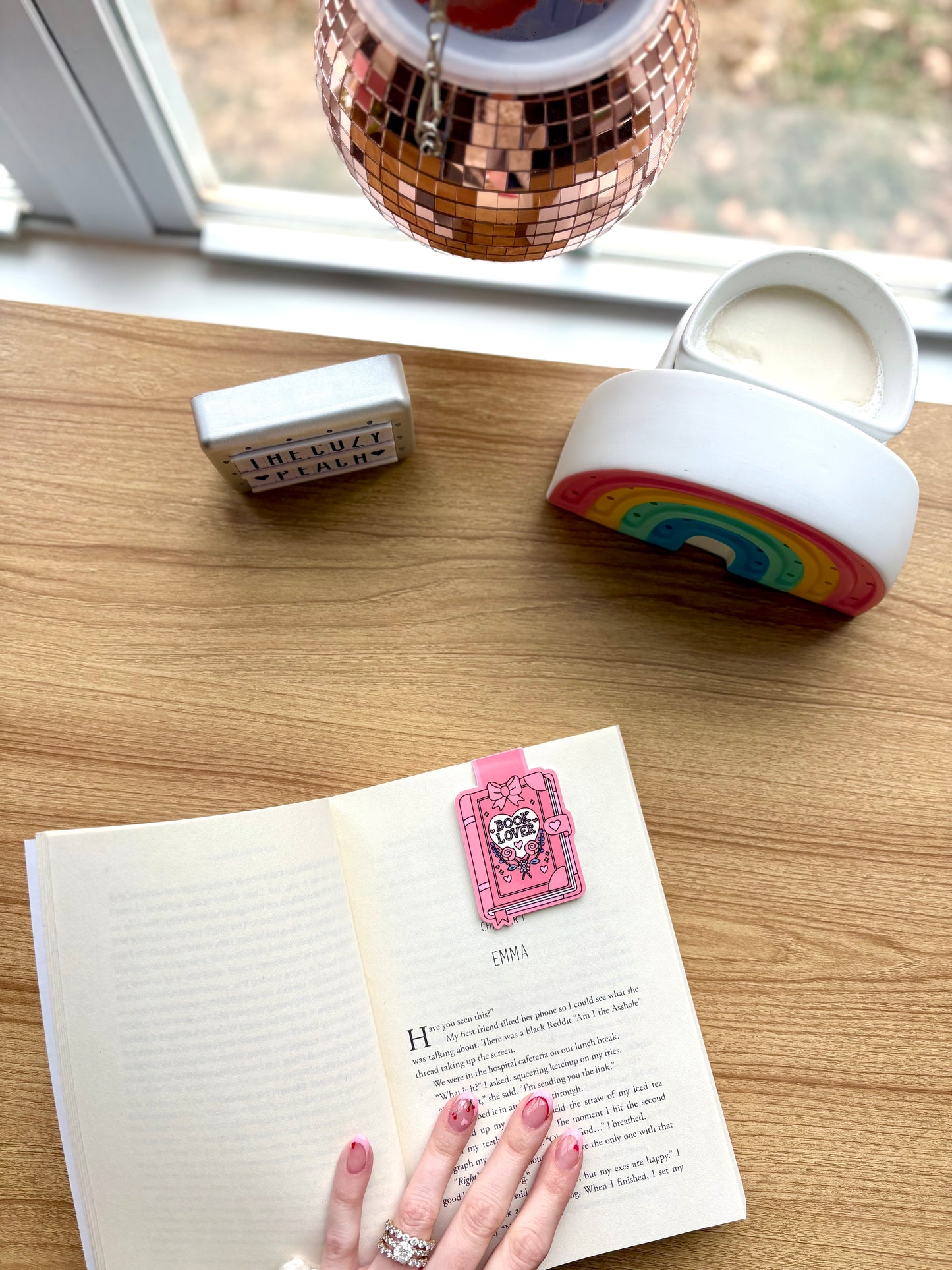 Book Lover Bow Coquette Magnetic Bookmark