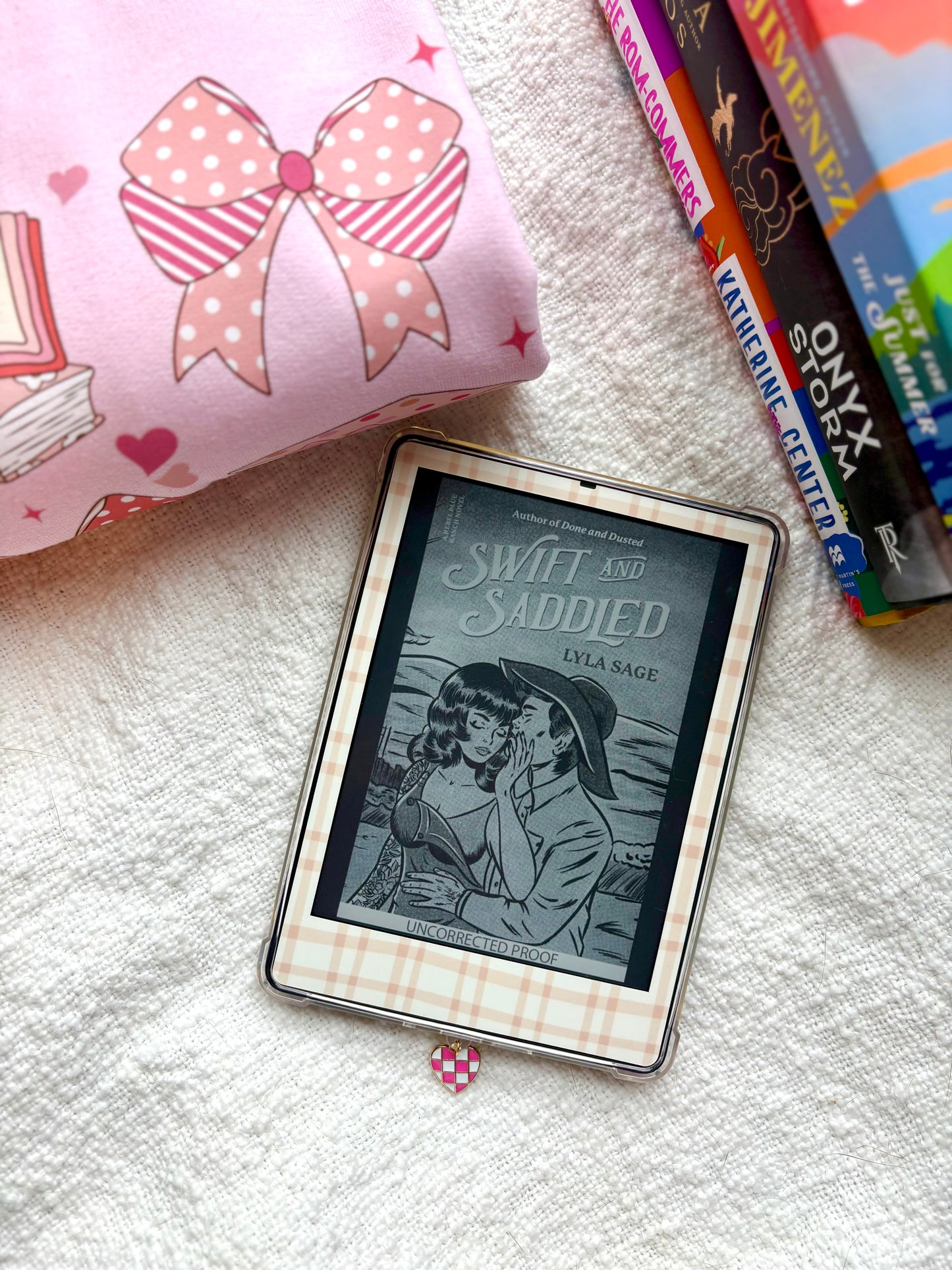 Checkered Heart Kindle/Switch Charm