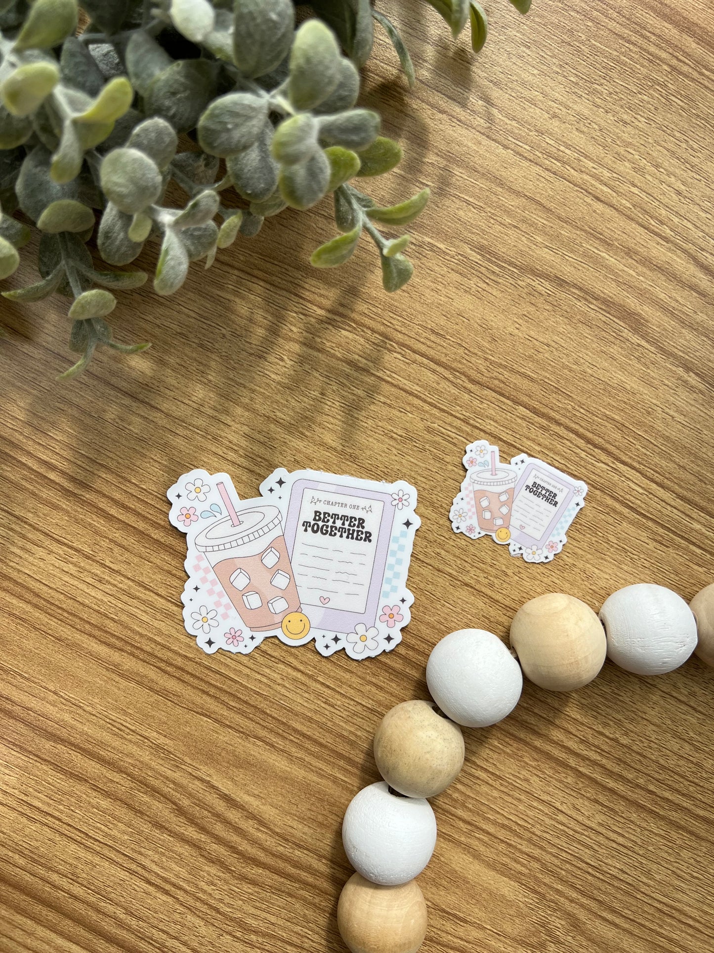 better together coffee & kindle sticker