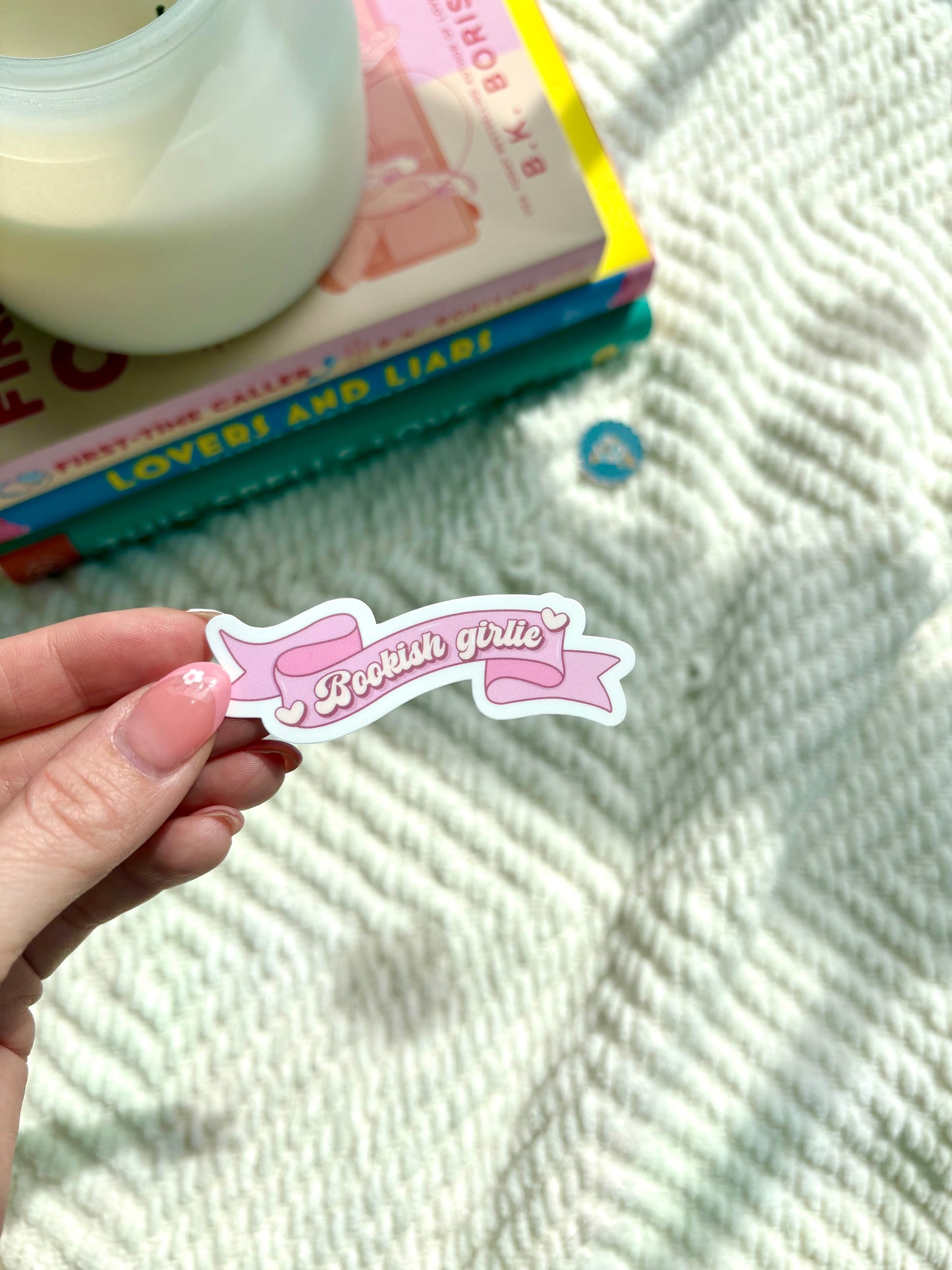 Bookish Girlie Banner Sticker