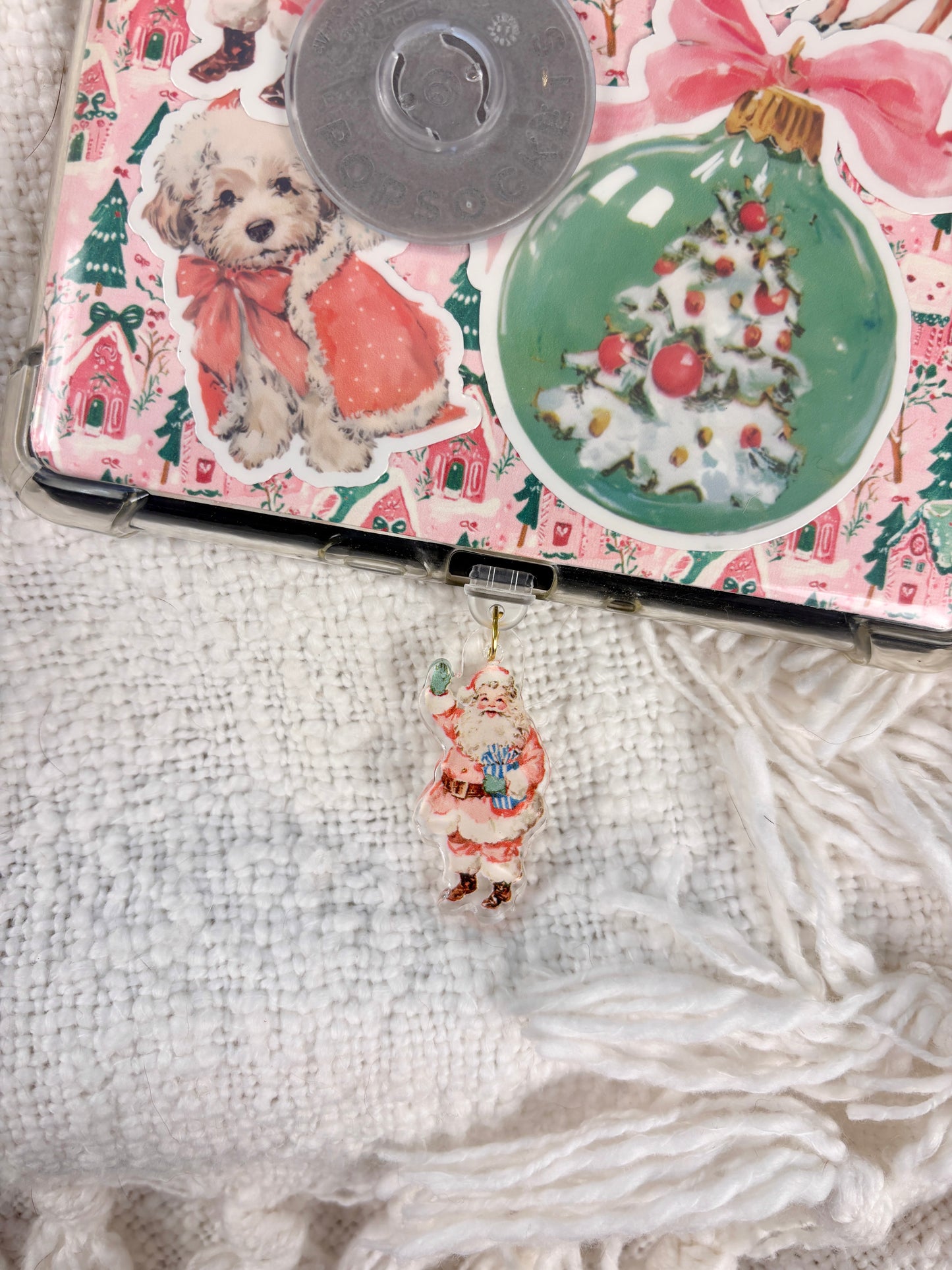 Vintage Santa Kindle Charm