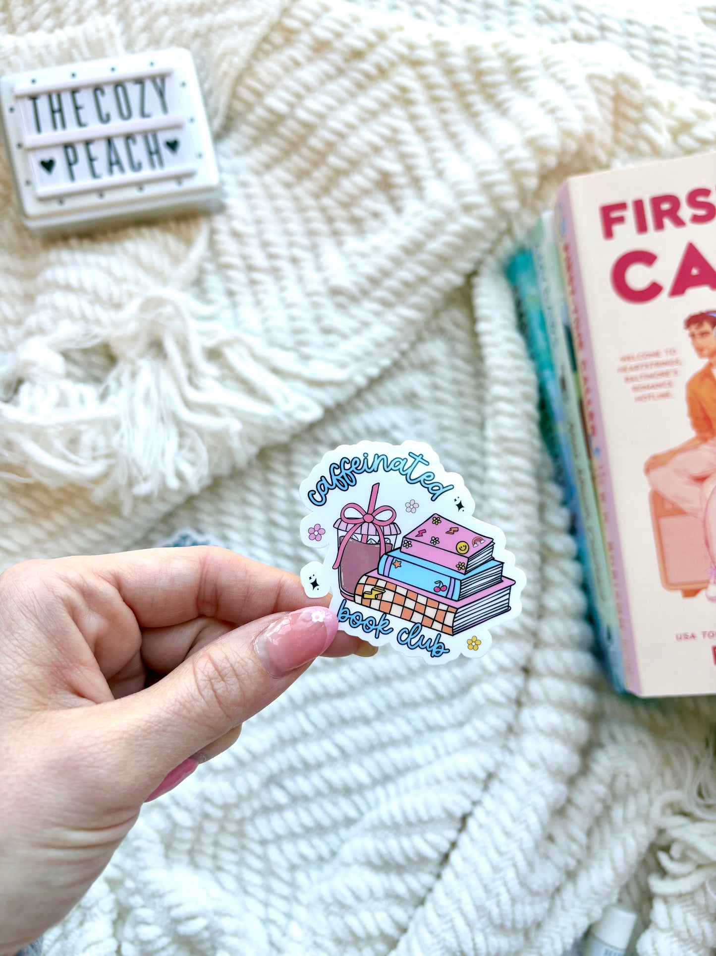Caffeinated Book Lover Sticker
