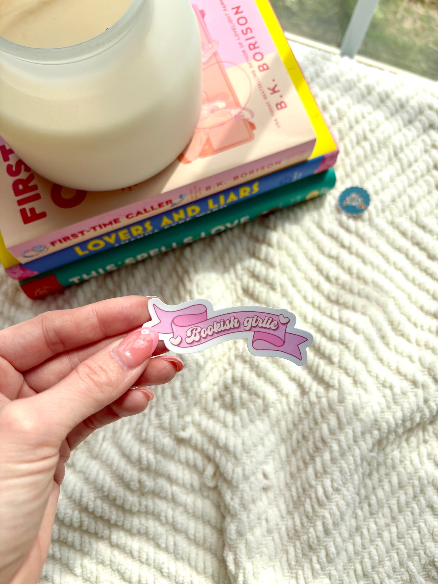Bookish Girlie Banner Sticker
