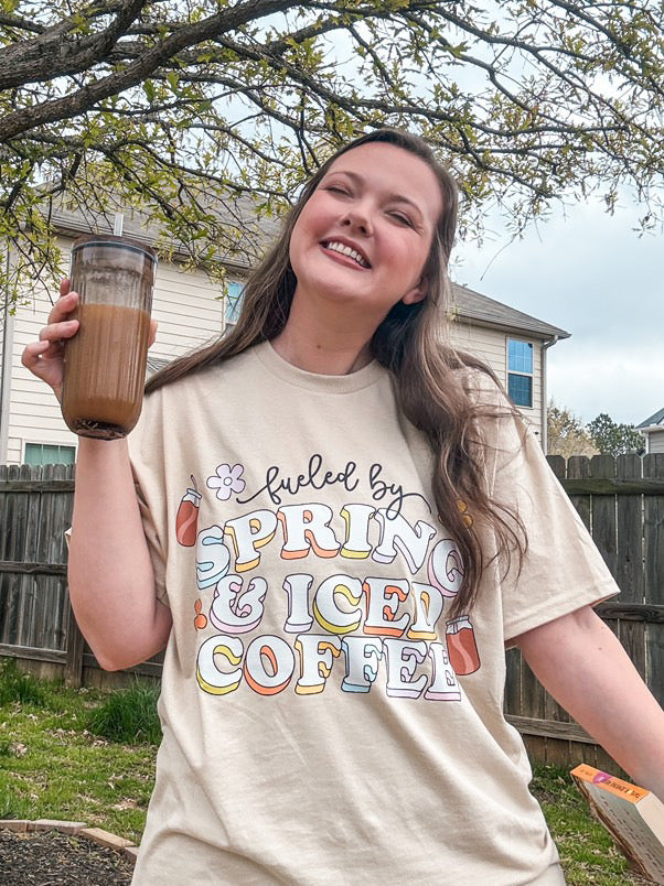 Fueled By Spring & Iced Coffee - Shirt/Crewneck