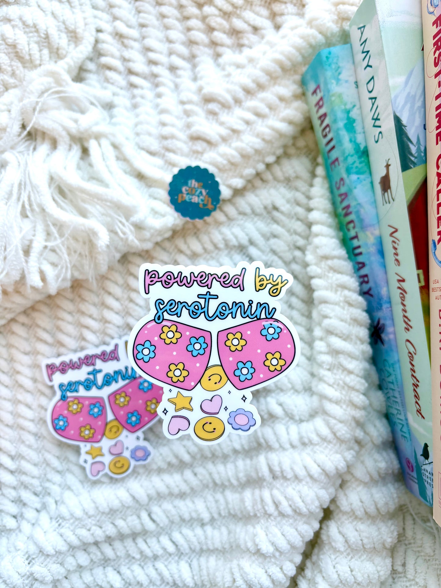 Powered By Serotonin Chill Pill Sticker