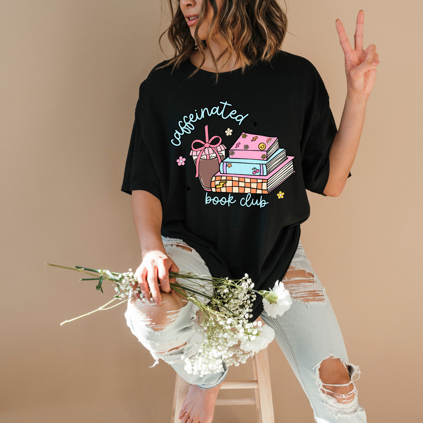Caffeinated Book Club- Shirt/Crewneck