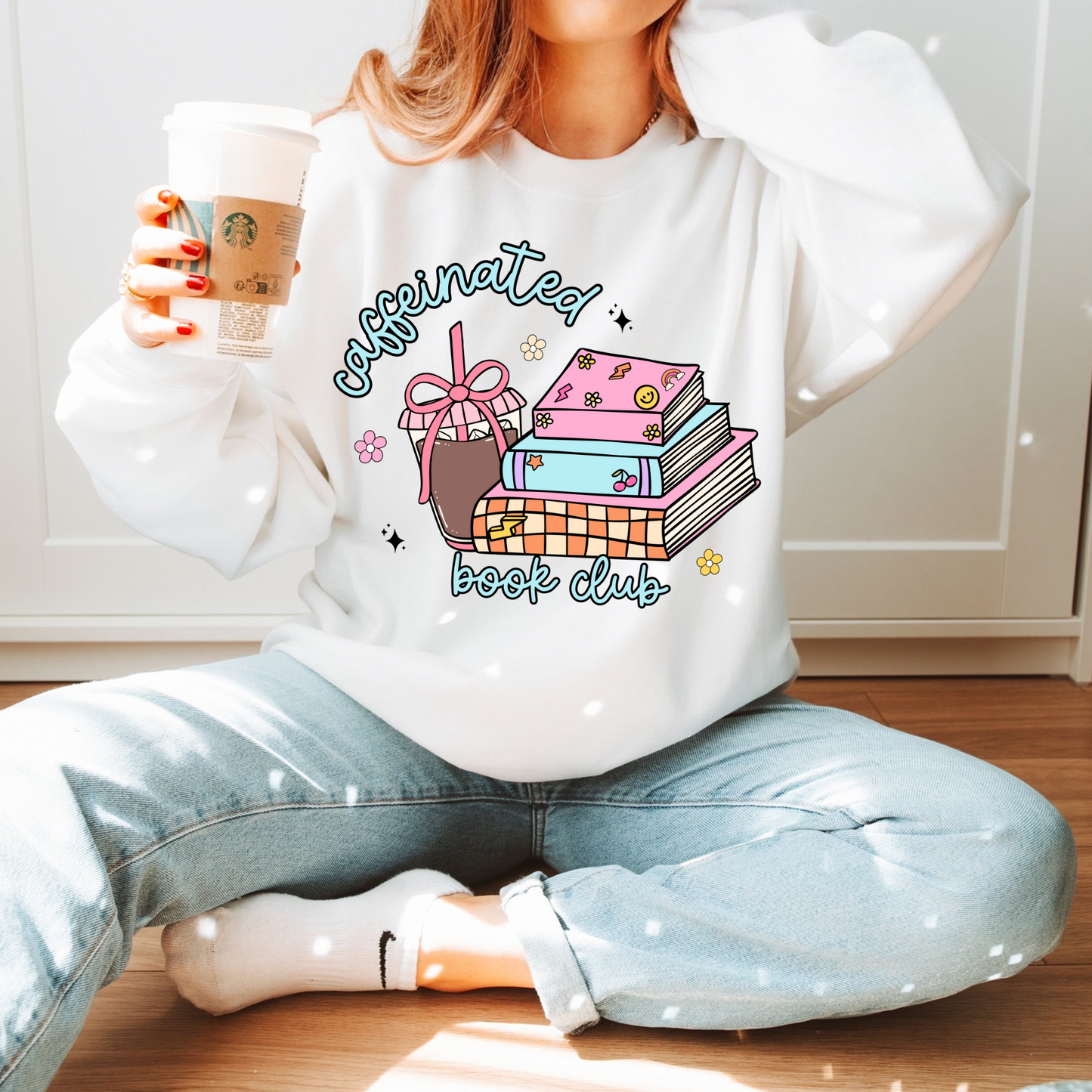Caffeinated Book Club- Shirt/Crewneck