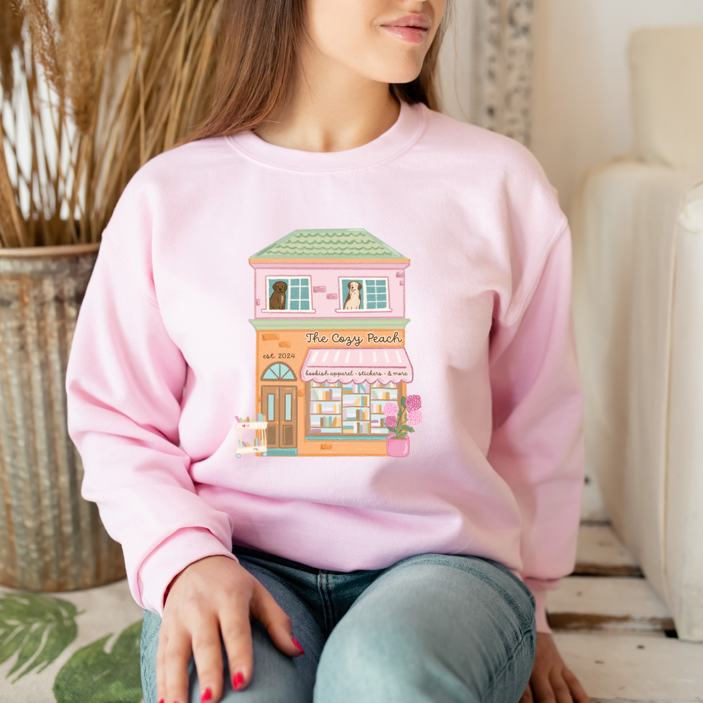 The Cozy Peach Bookstore - Shirt/Crewneck