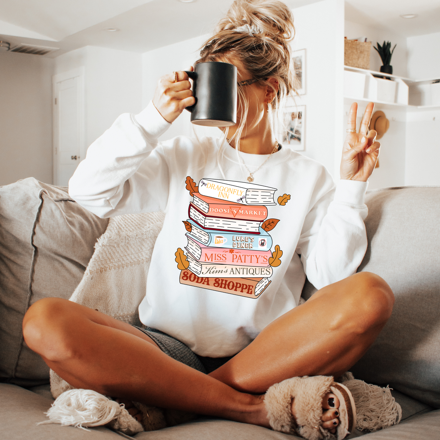 Gilmore Girls Book Stack Shirt/Crewneck