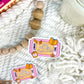 Cozy Fall Girl Book Club Ticket Sticker