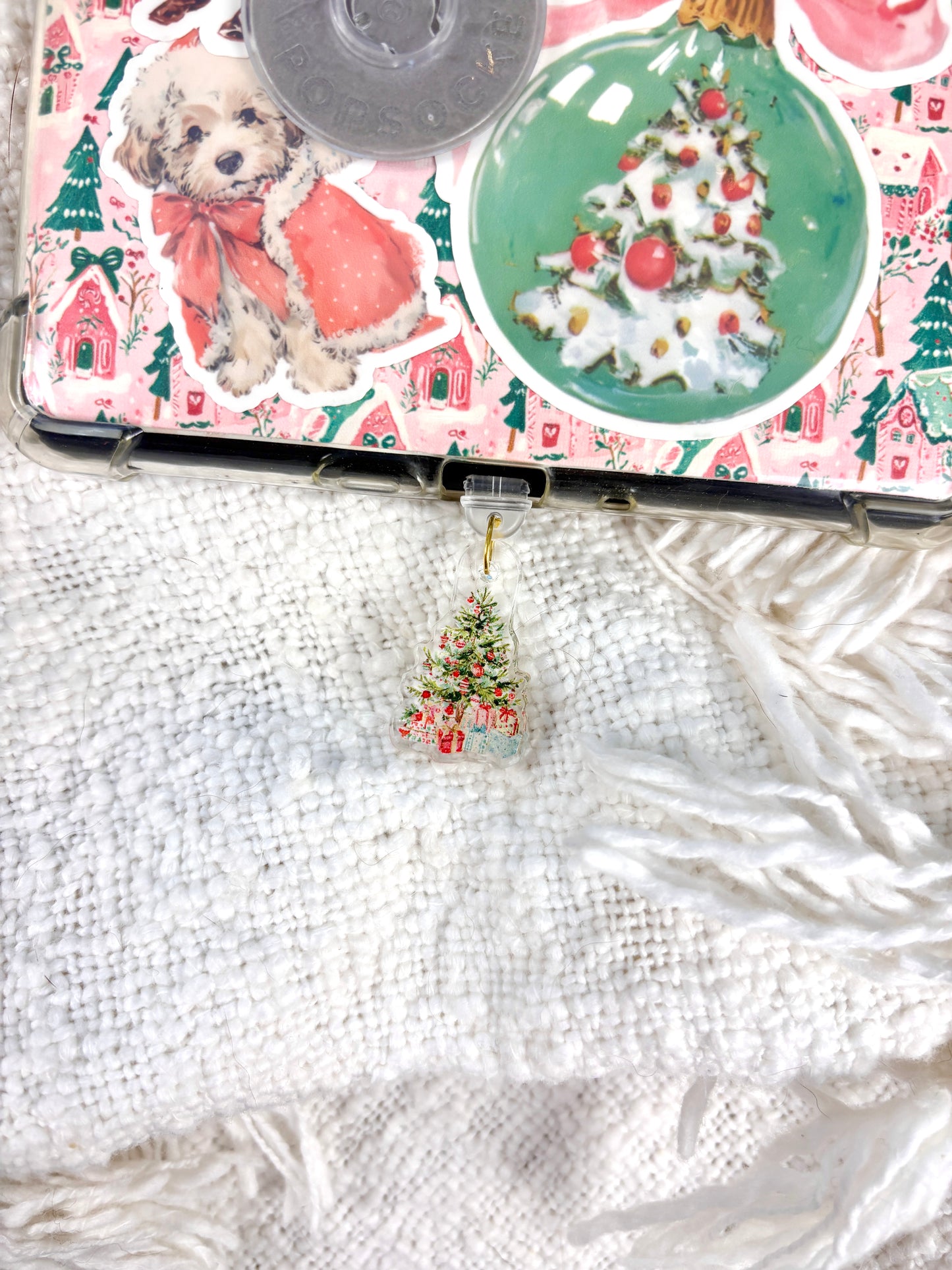 Vintage Christmas Tree Kindle Charm