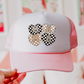 Mama Checkered Hearts Hat