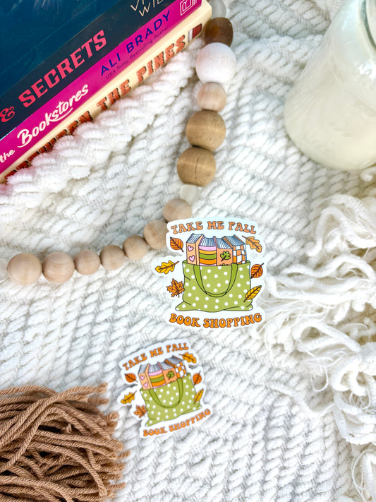 Take Me Fall Book Shopping Sticker