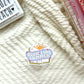 Book girl summer open book sticker