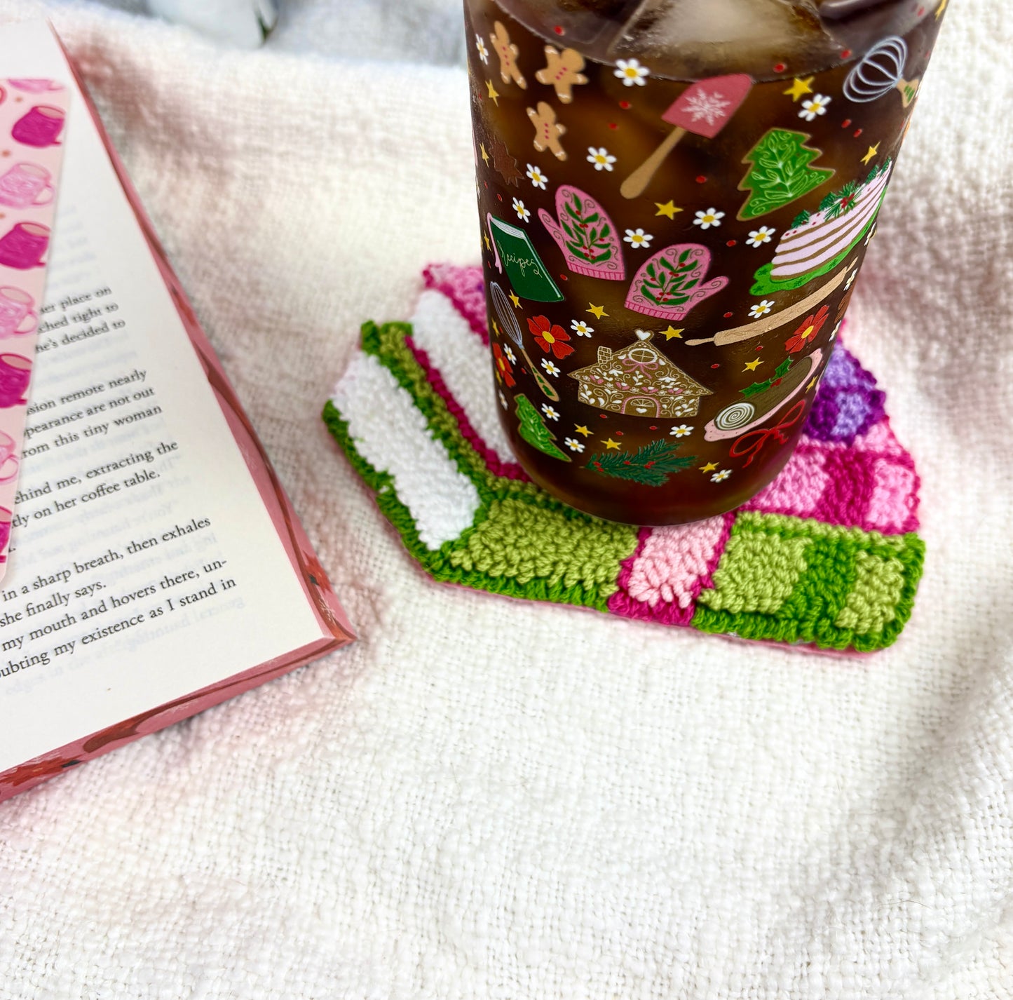 Book Stack Cozy Coaster