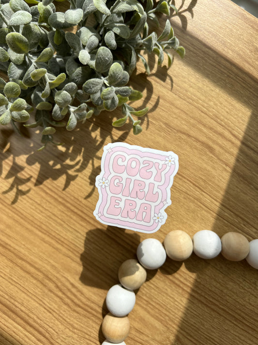 cozy girl era sticker