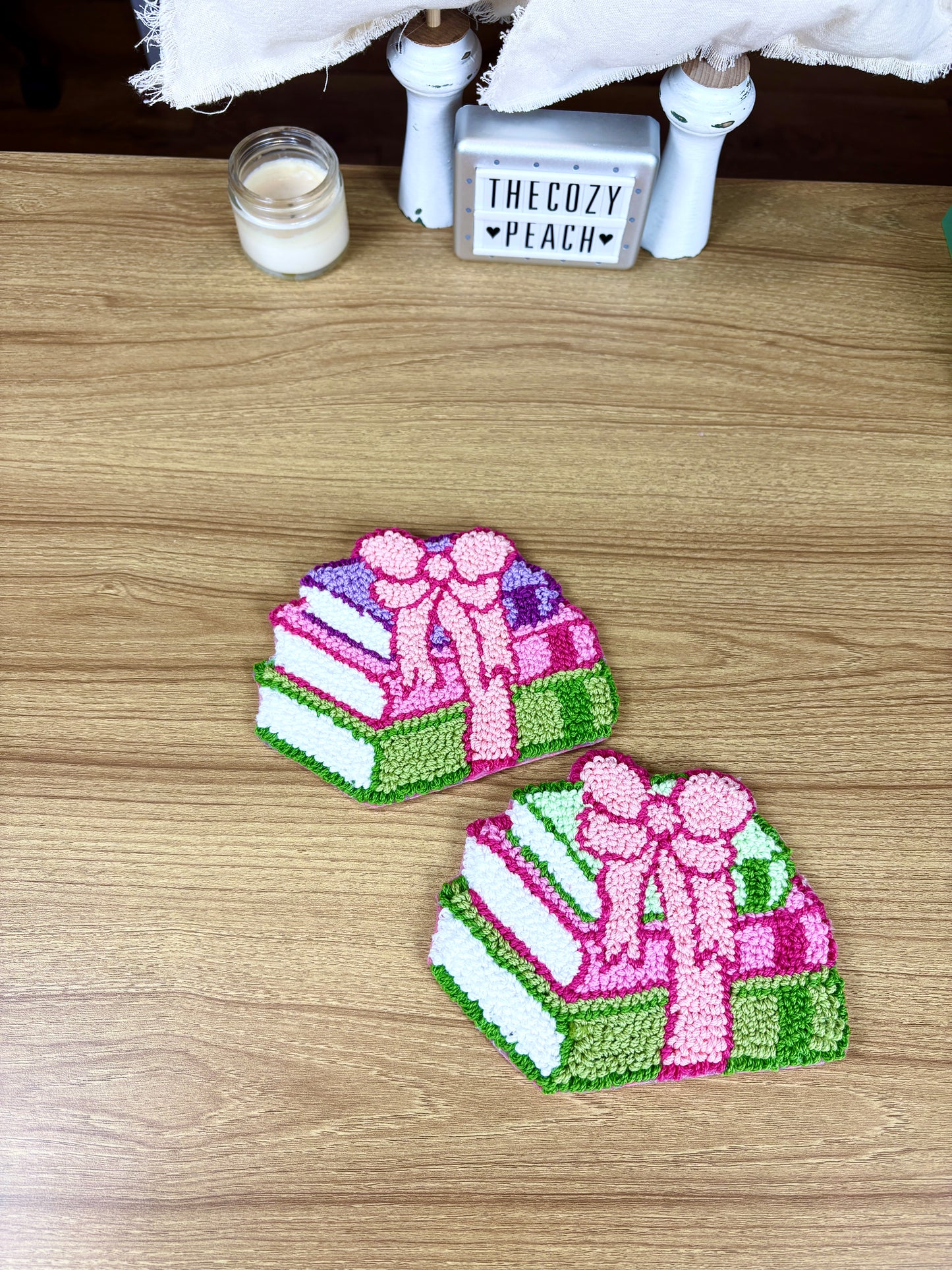 Book Stack Cozy Coaster