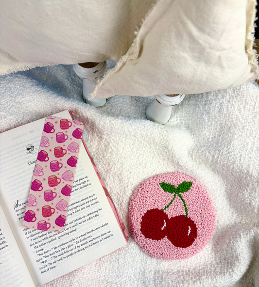 Cute Cherry Cozy Coaster