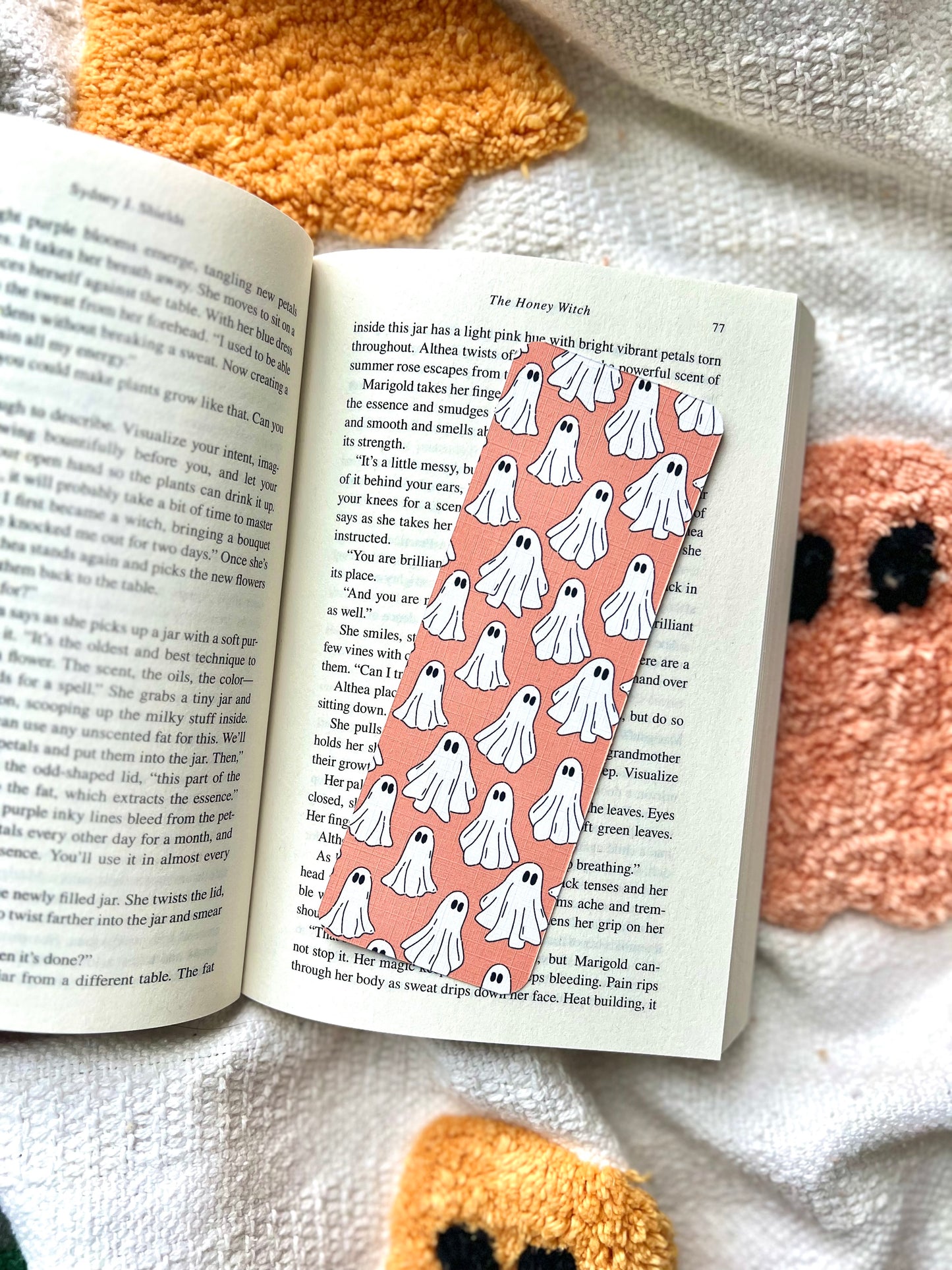 Peachy Ghosties Bookmark