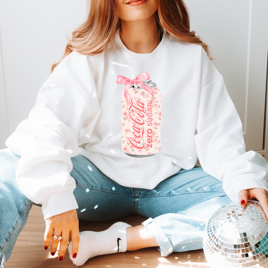 Pink Floral Coke Zero Sugar - Shirt/Crewneck