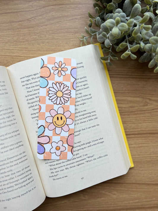 Distressed Retro Smileys Bookmark