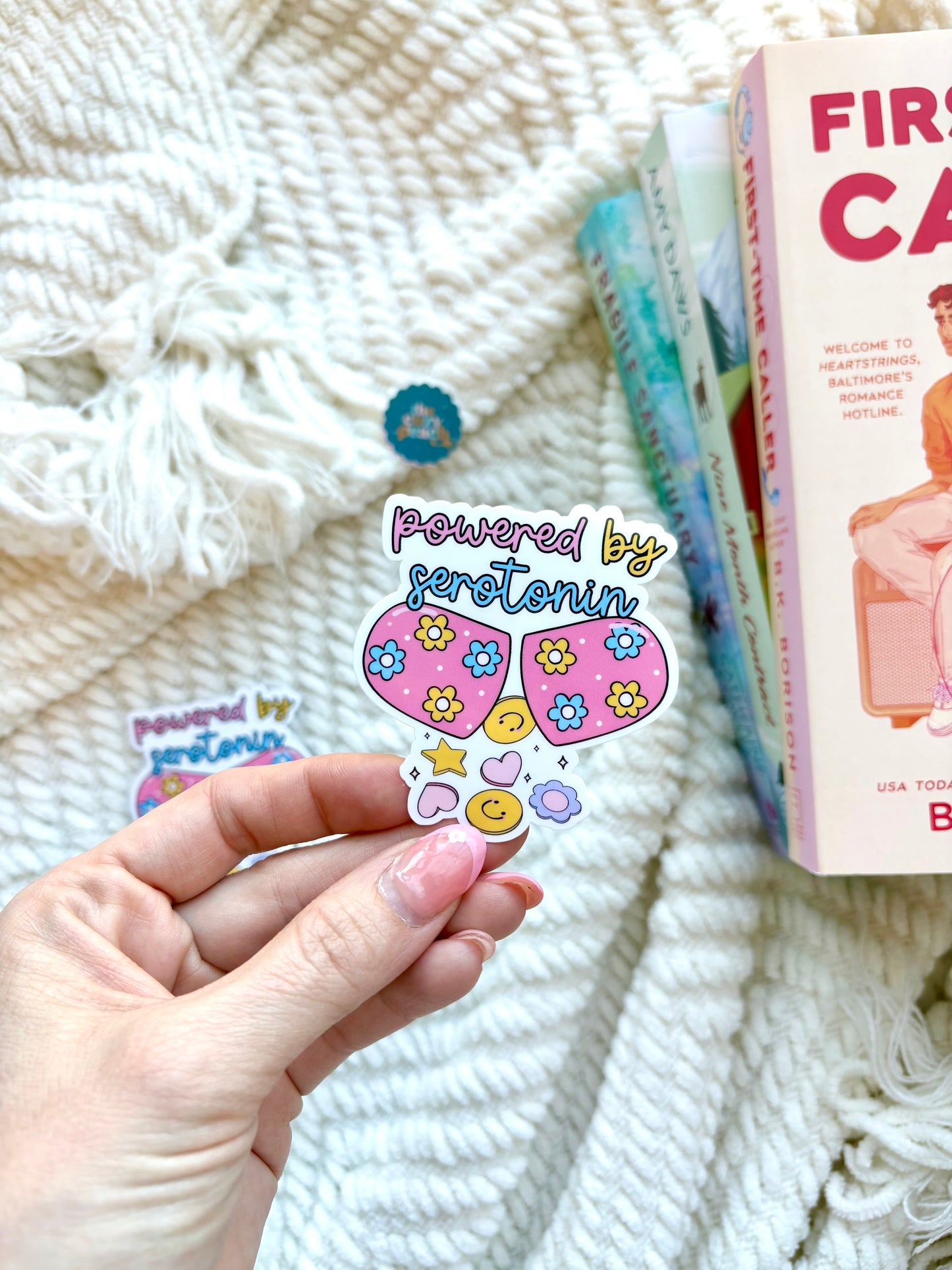 Powered By Serotonin Chill Pill Sticker