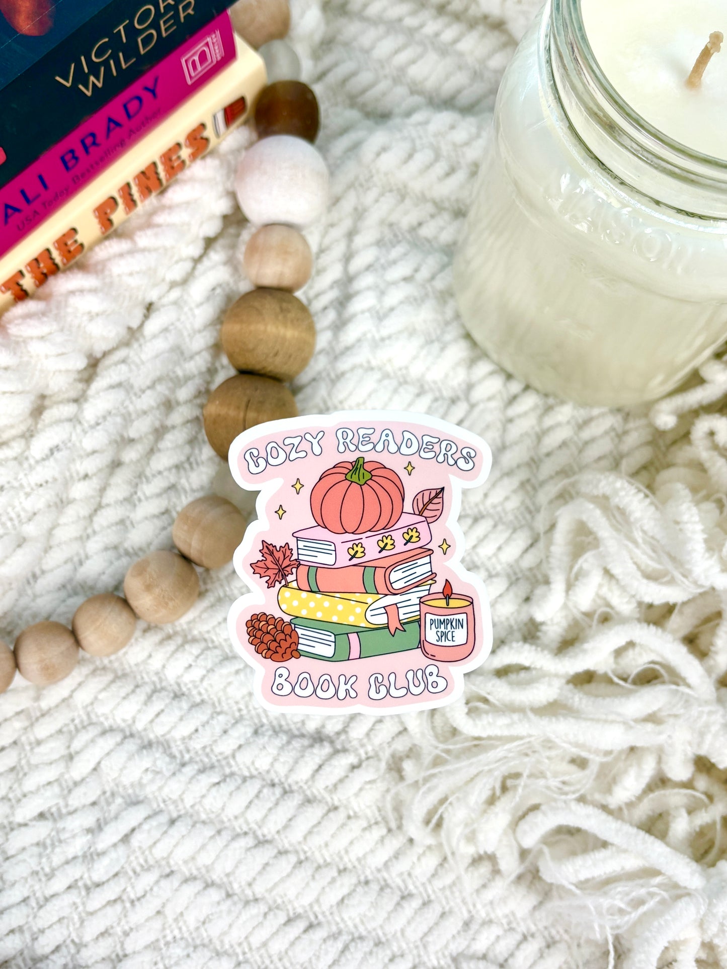 Cozy Readers Book Club Sticker