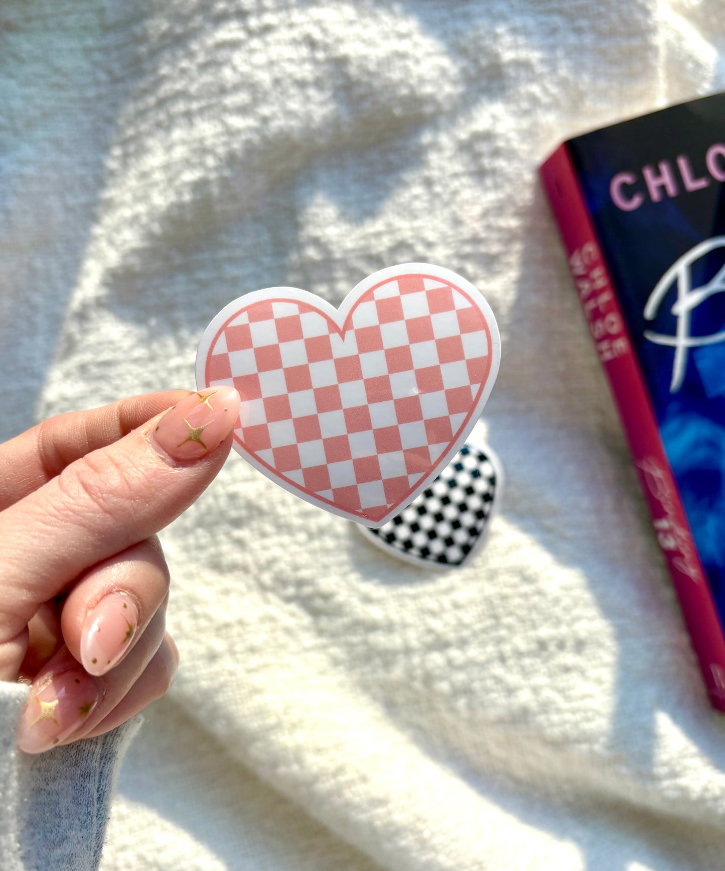 Checkered Hearts Stickers