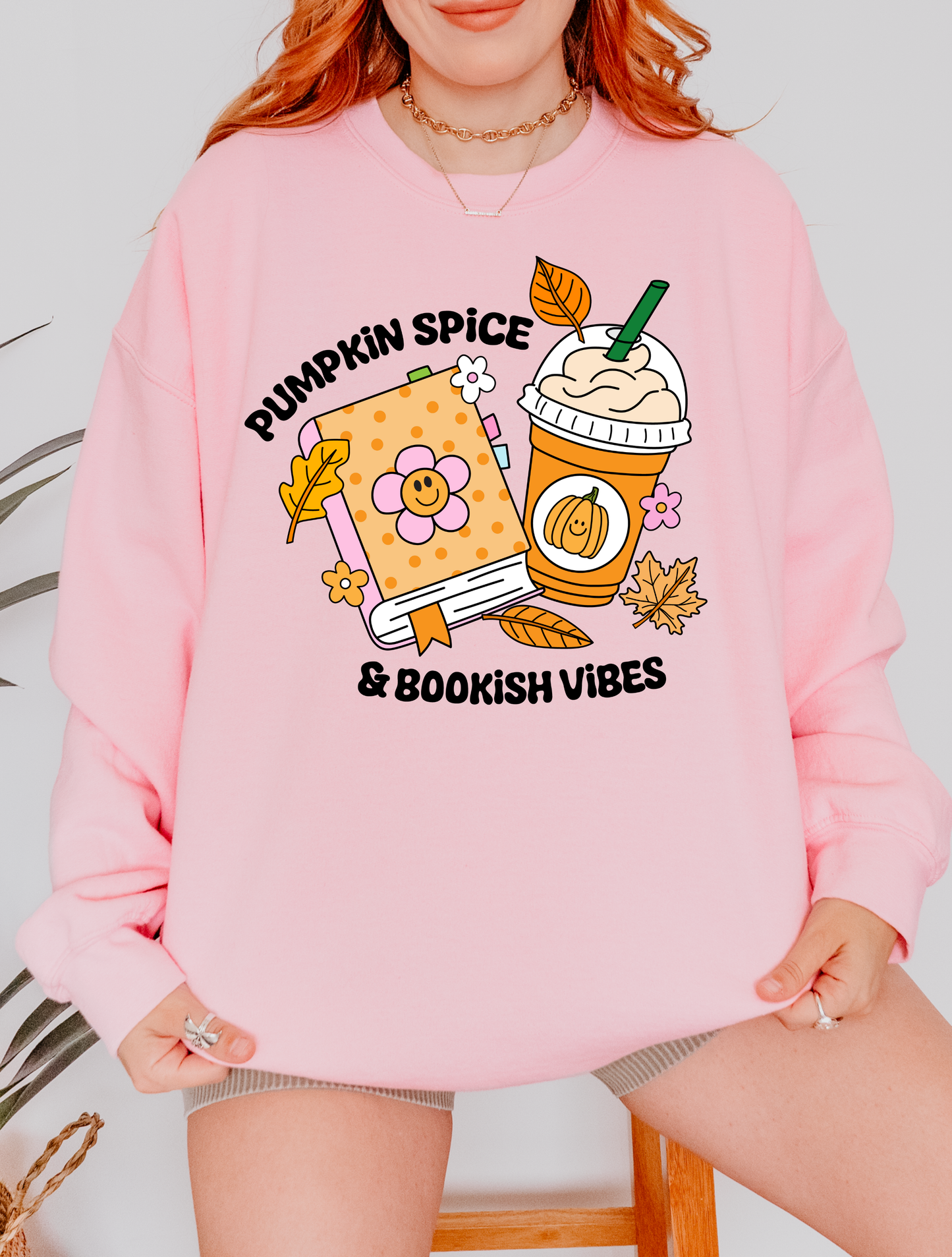 Pumpkin Spice & Bookish Vibes - Shirt/Crewneck