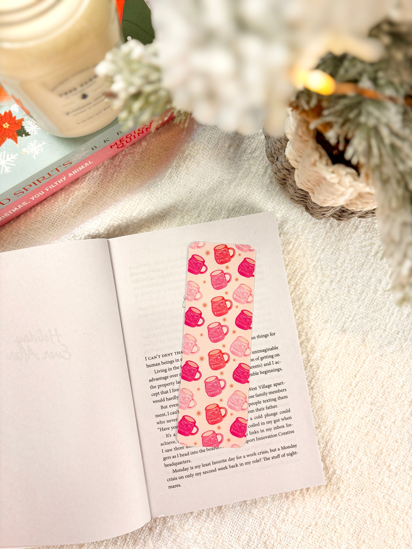 Vintage Santa Mugs Bookmark