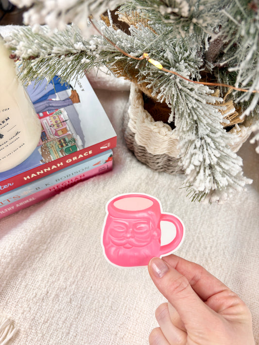 Vintage Santa Mug Sticker