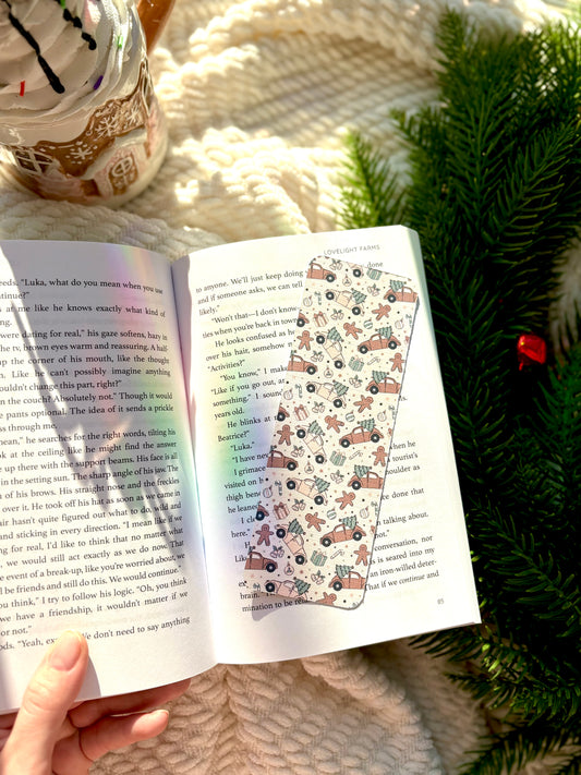 Vintage Christmas Car Bookmark