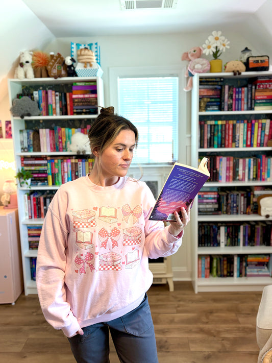 Girly Books & Bows Collage - Shirt/Crewneck