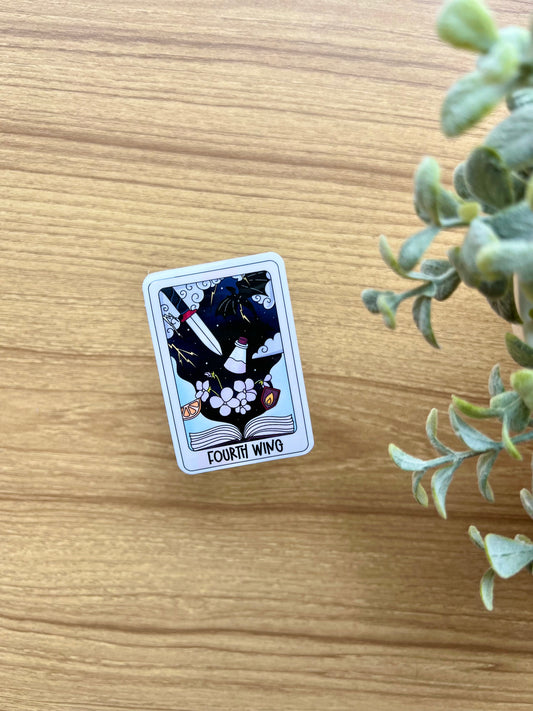 Fourth Wing Tarot Card Sticker