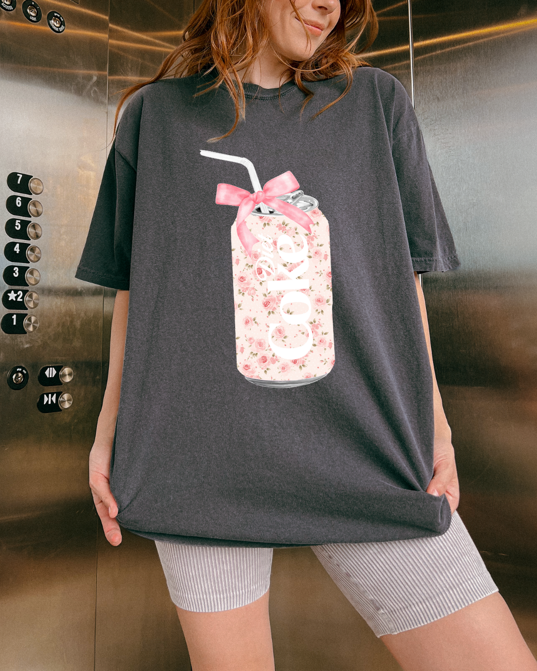 Floral Diet Soda - Shirt