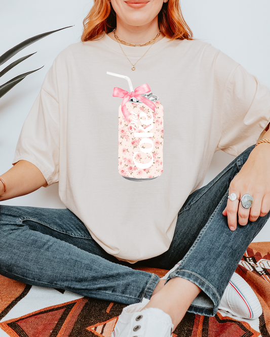 Floral Diet Soda - Shirt