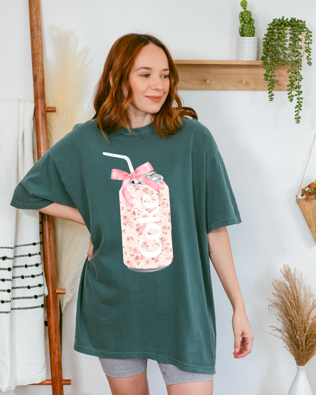 Floral Diet Soda - Shirt