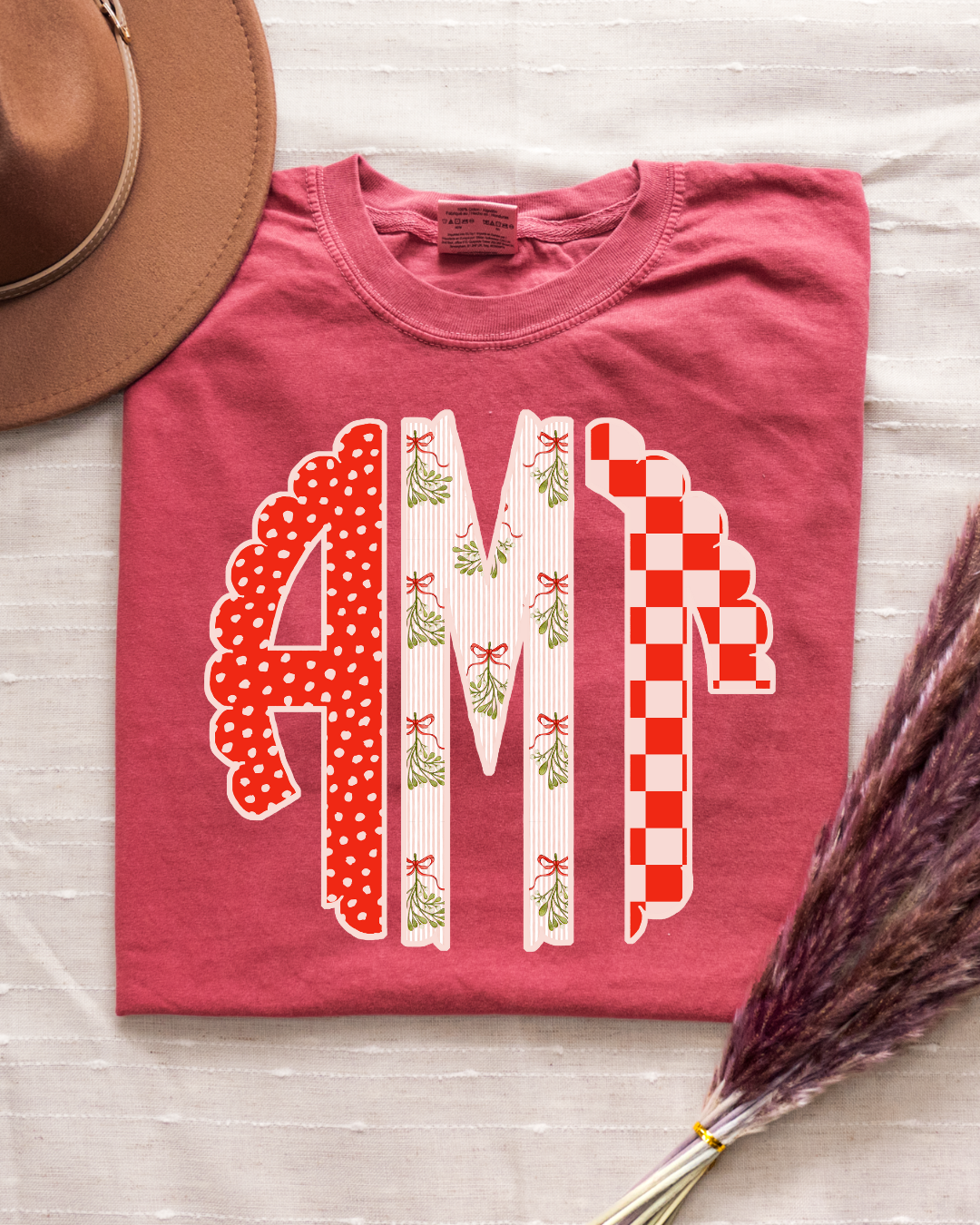 *CUSTOM* Monogrammed Festive Scalloped Christmas - Shirt