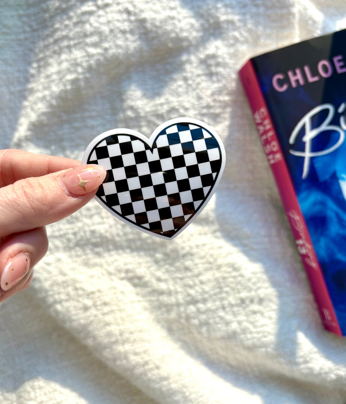 Checkered Hearts Stickers