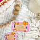 Cozy Fall Girl Book Club Ticket Sticker