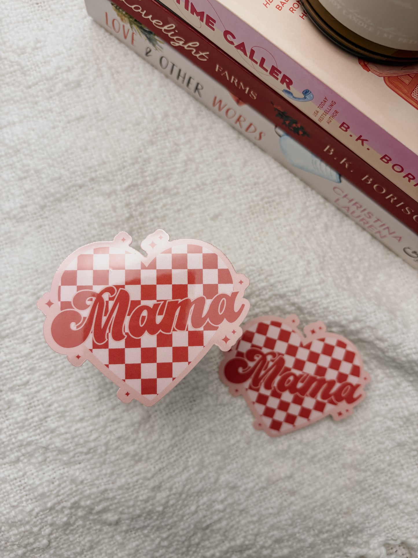 Red Checkered Mama Sticker