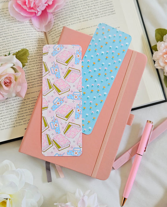 Floral Book & Tumbler Bookmark