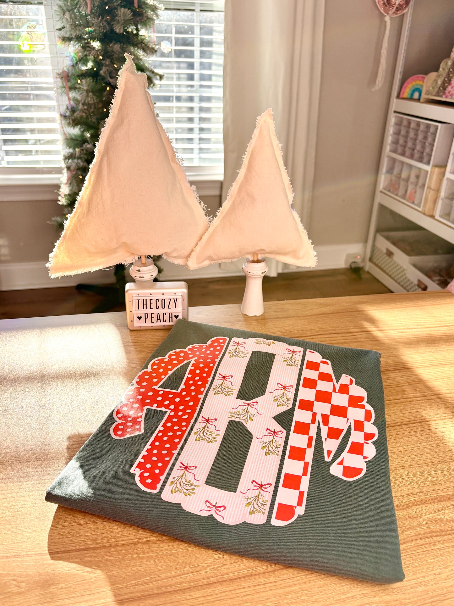 *CUSTOM* Monogrammed Festive Scalloped Christmas - Shirt