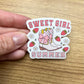 Sweet girl summer boots sticker