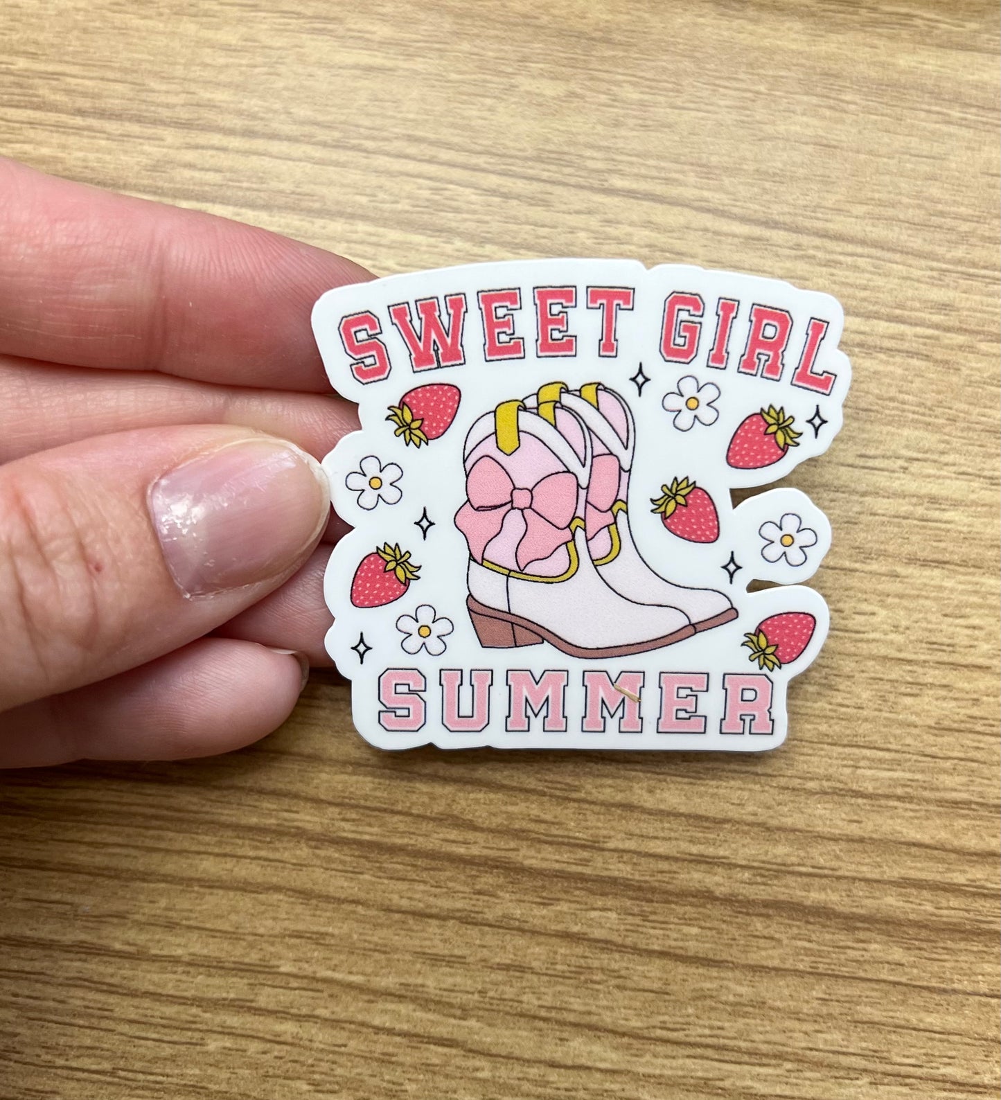 Sweet girl summer boots sticker