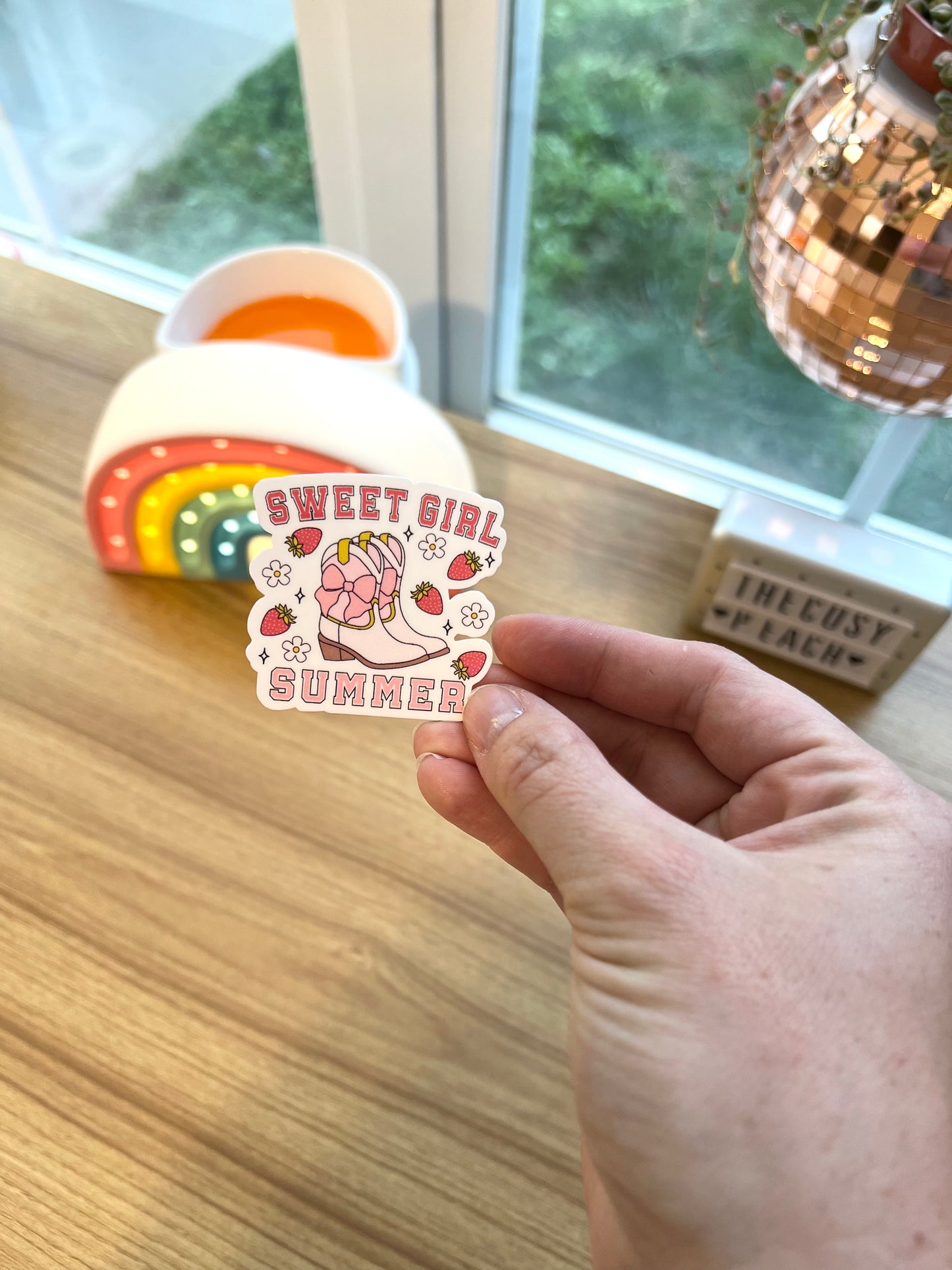 Sweet girl summer boots sticker