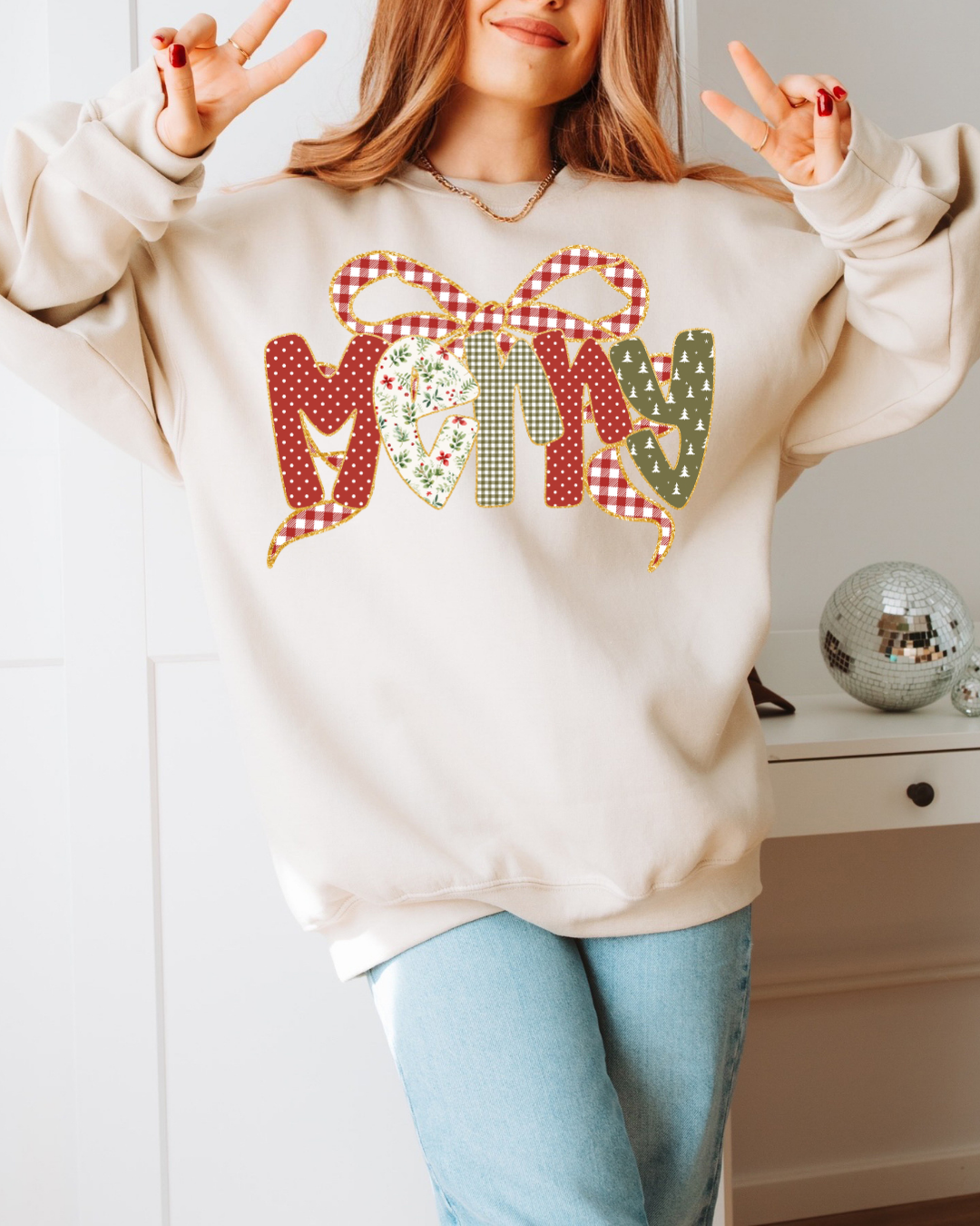 Merry Patchwork Christmas - Crewneck