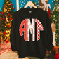 *CUSTOM* Monogrammed Festive Scalloped Christmas - Crewneck